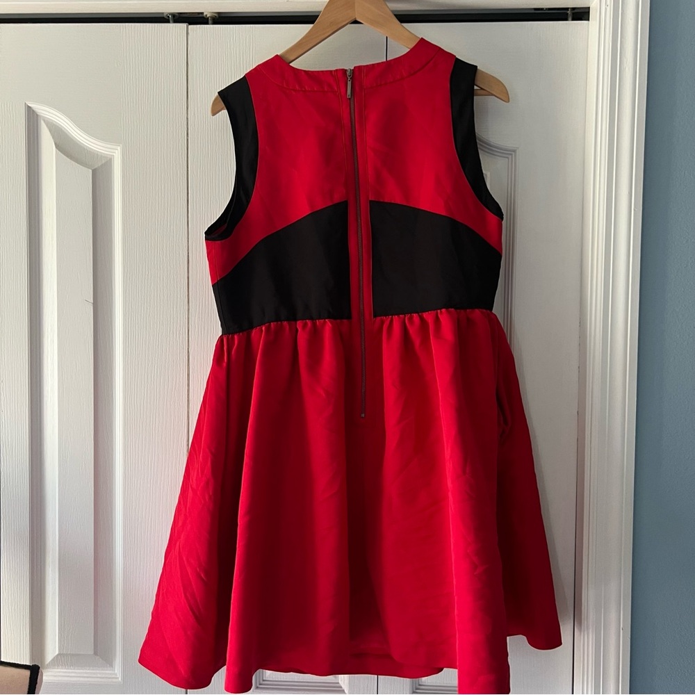 Prabal Gurung for Target Red Sleeveless Dress Black Accents Size 14 - Picture 14 of 16